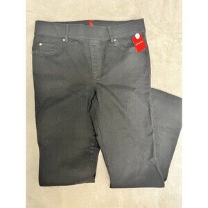 NWT Spanx Shape EveryWear Flare Jeans Size XL Petite Wide Leg Clean Black